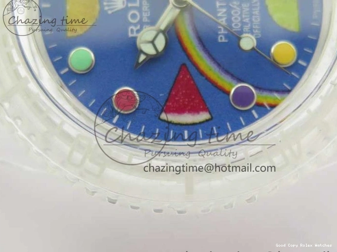 AAA Replica Watches Strap Fruit 3AF FreshLook 2620 Blue Submariner Phantomlab Rubber Transparent Dial Best Edition VR on White 1219